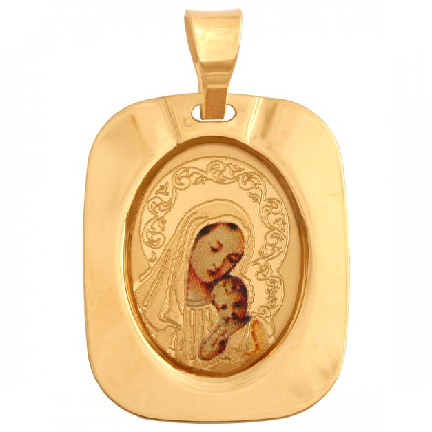 Złoty medalik 585 Matka Boska PREZENT GRAWER