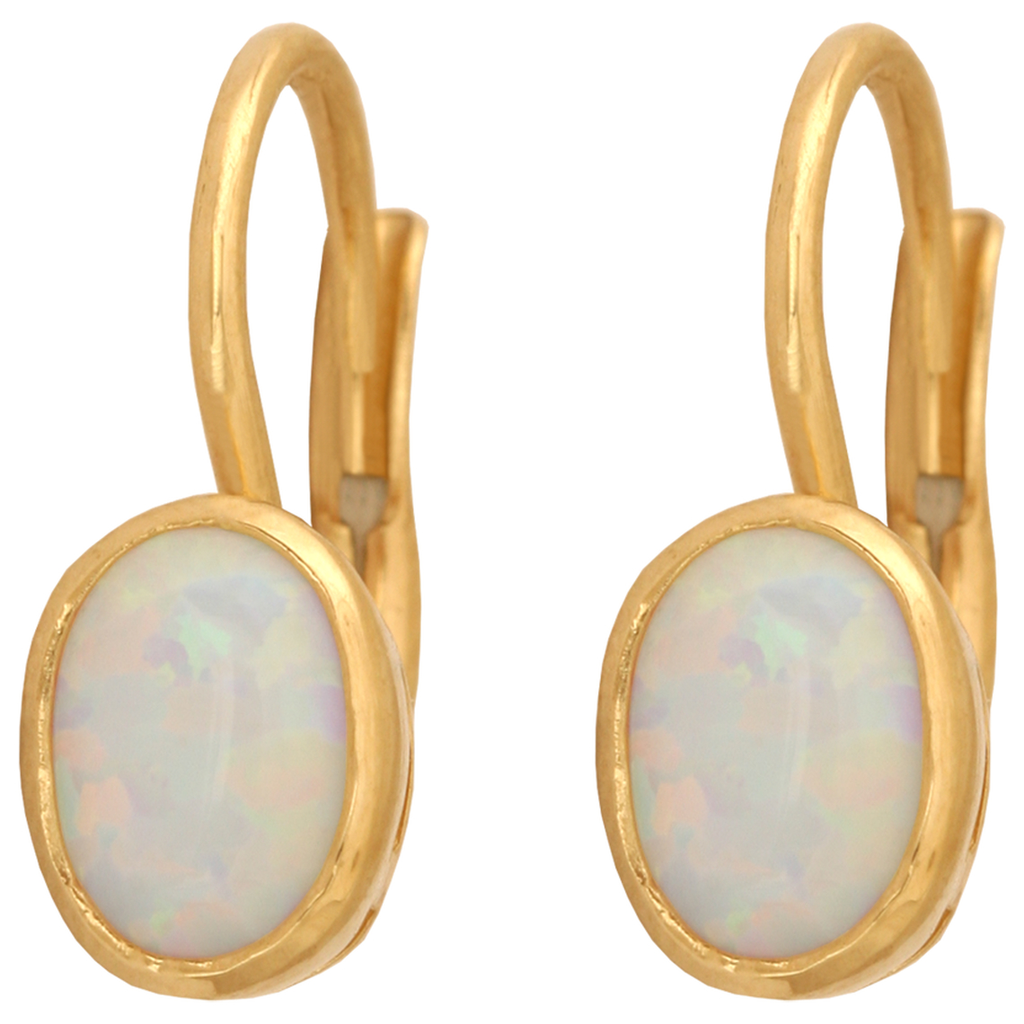Zote kolczyki 585 z naturalnym kamieniem Opal