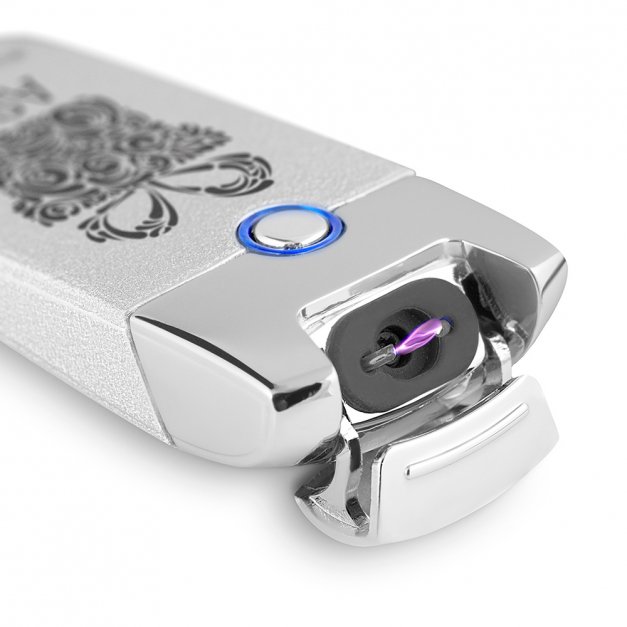 Zapalniczka plazmowa srebrna USB z grawerem dla niej na święta