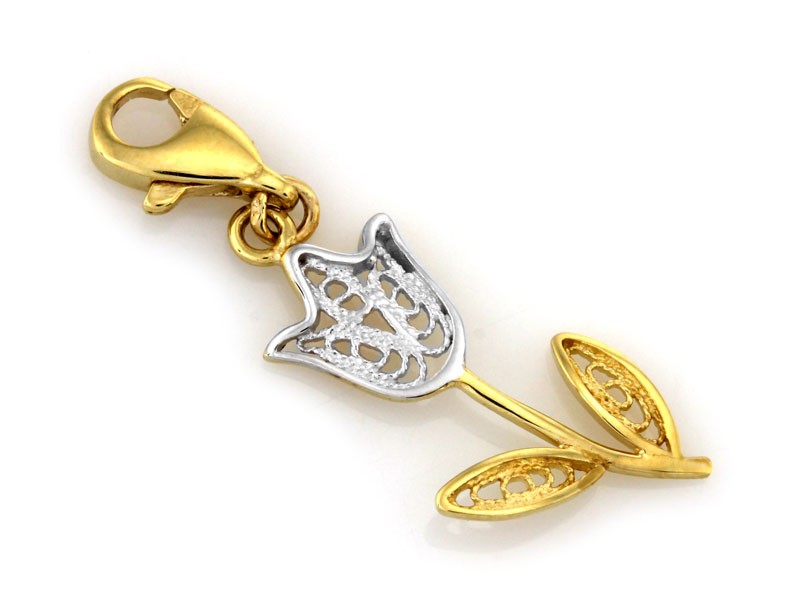 Złota zawieszka 333 charms charms PREZENT GRAWER