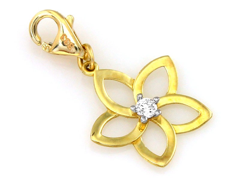 Złota zawieszka 333 charms charms PREZENT GRAWER
