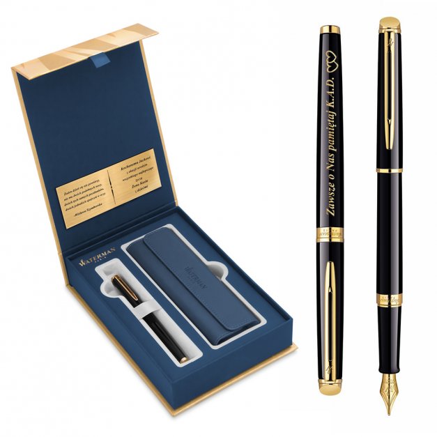 Zestaw Pióro Wieczne WATERMAN Hemisphere Czarne GT