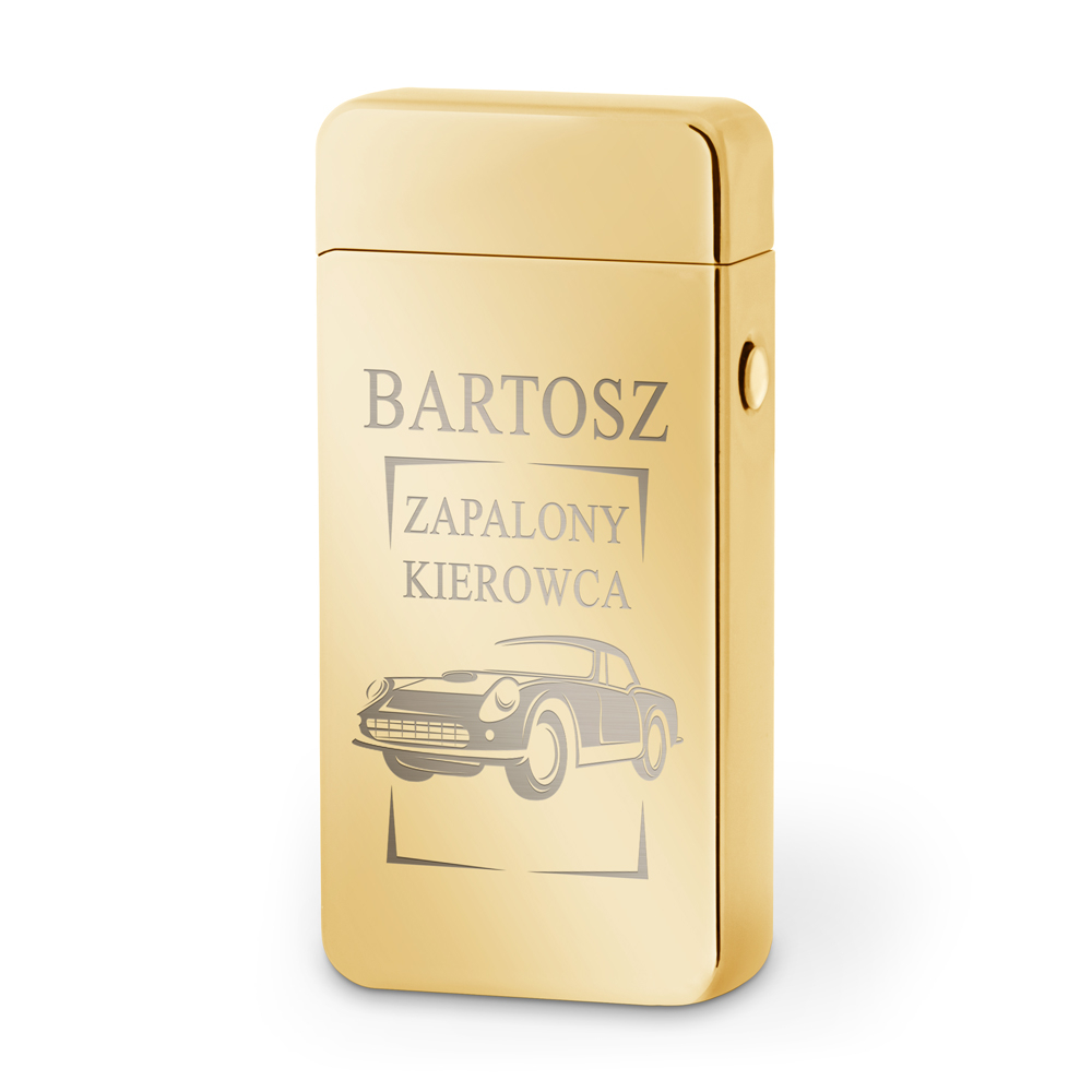 Zapalniczka plazmowa zota USB z grawerem dla kierowcy