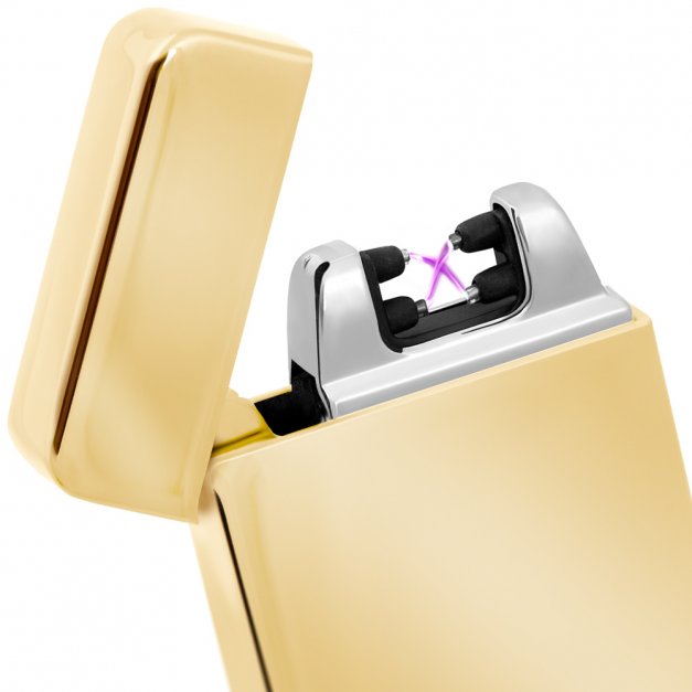 Zapalniczka plazmowa złota USB z grawerem dla pokerzysty