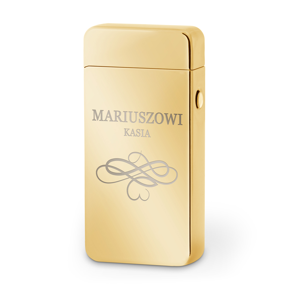 Zapalniczka plazmowa zota USB z grawerem dla chopaka ma narzeczonego na walentynki
