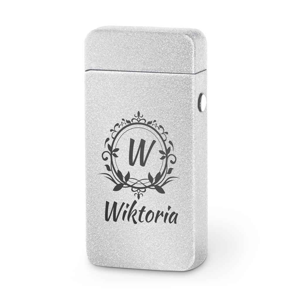 Zapalniczka plazmowa srebrna USB z grawerem dla niej na imieniny