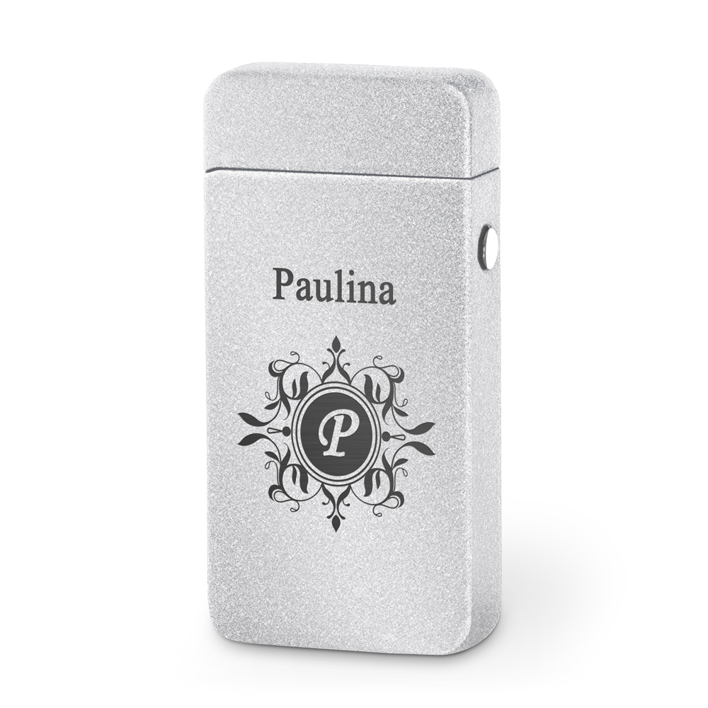 Zapalniczka plazmowa srebrna USB z grawerem dla niej na imieniny