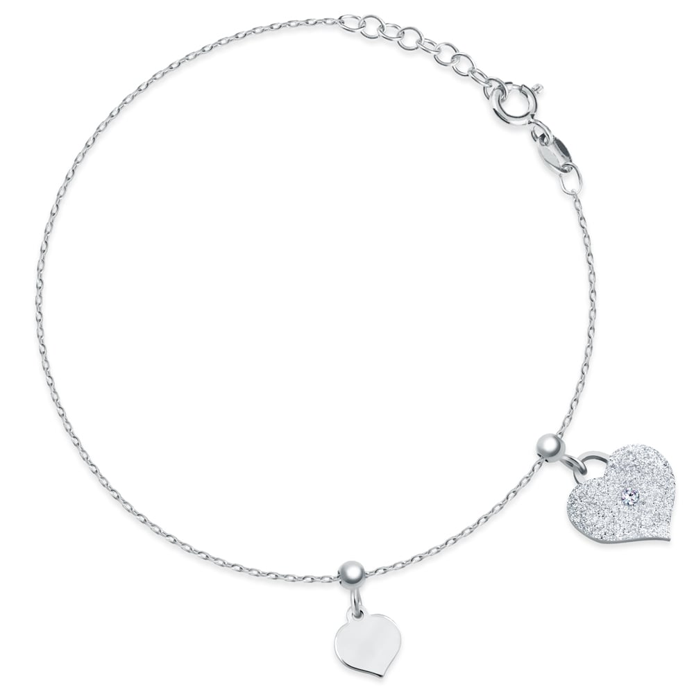 Srebrna Bransoletka 925 Serca Ladylike Grawer