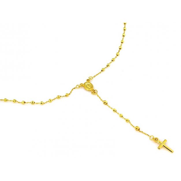 Złoty naszyjnik 585 różaniec PREZENT GRAWER