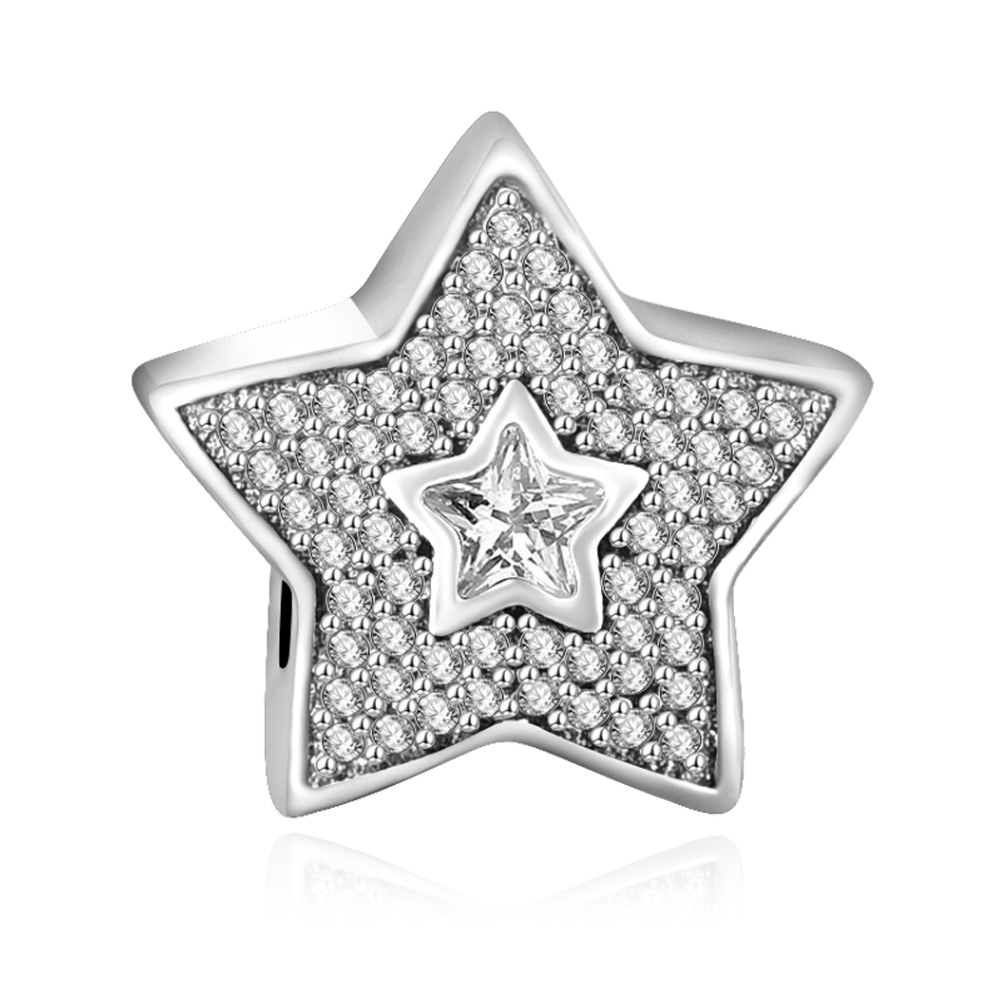Charms Zawieszka Koralik 925 GWIAZDA POLARNA