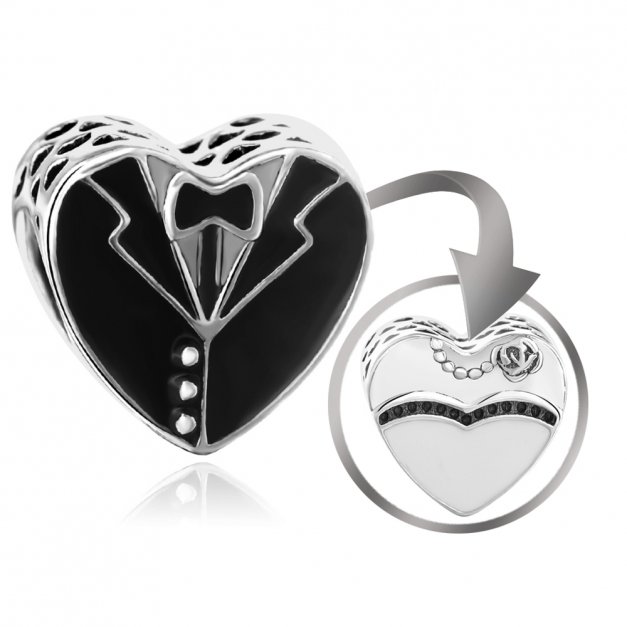 Charms Zawieszka Koralik 925 PARA MŁODA