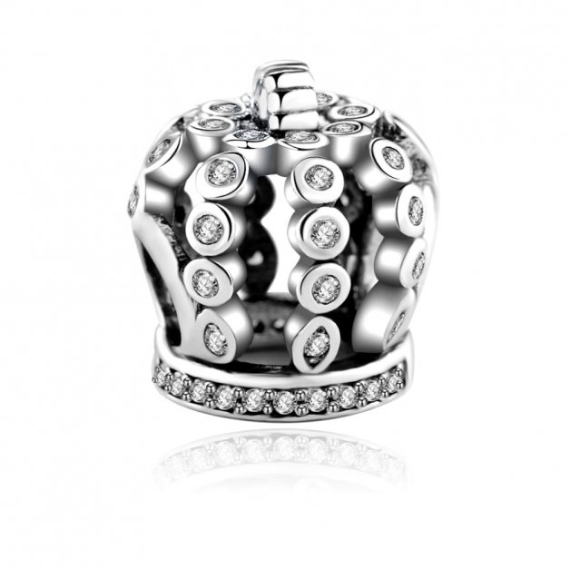 Charms Zawieszka Koralik 925 KORONA KRÓLÓW