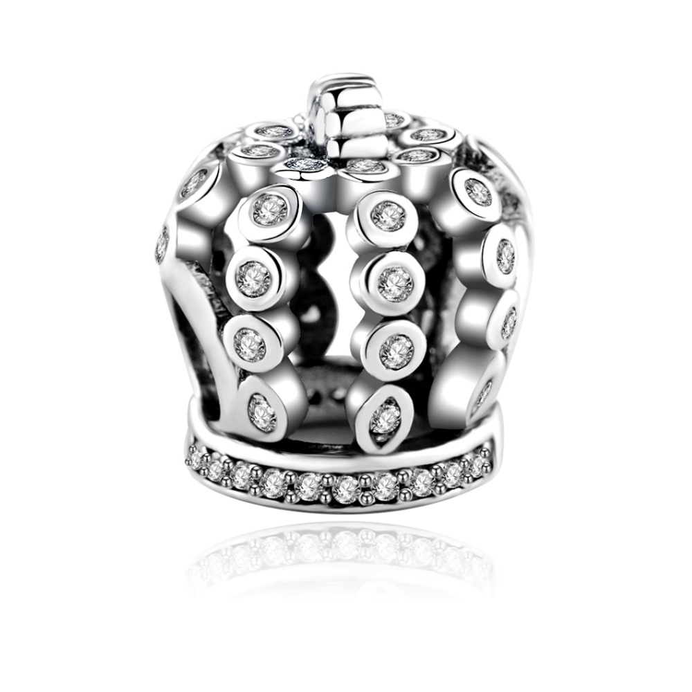 Charms Zawieszka Koralik 925 KORONA KRLW