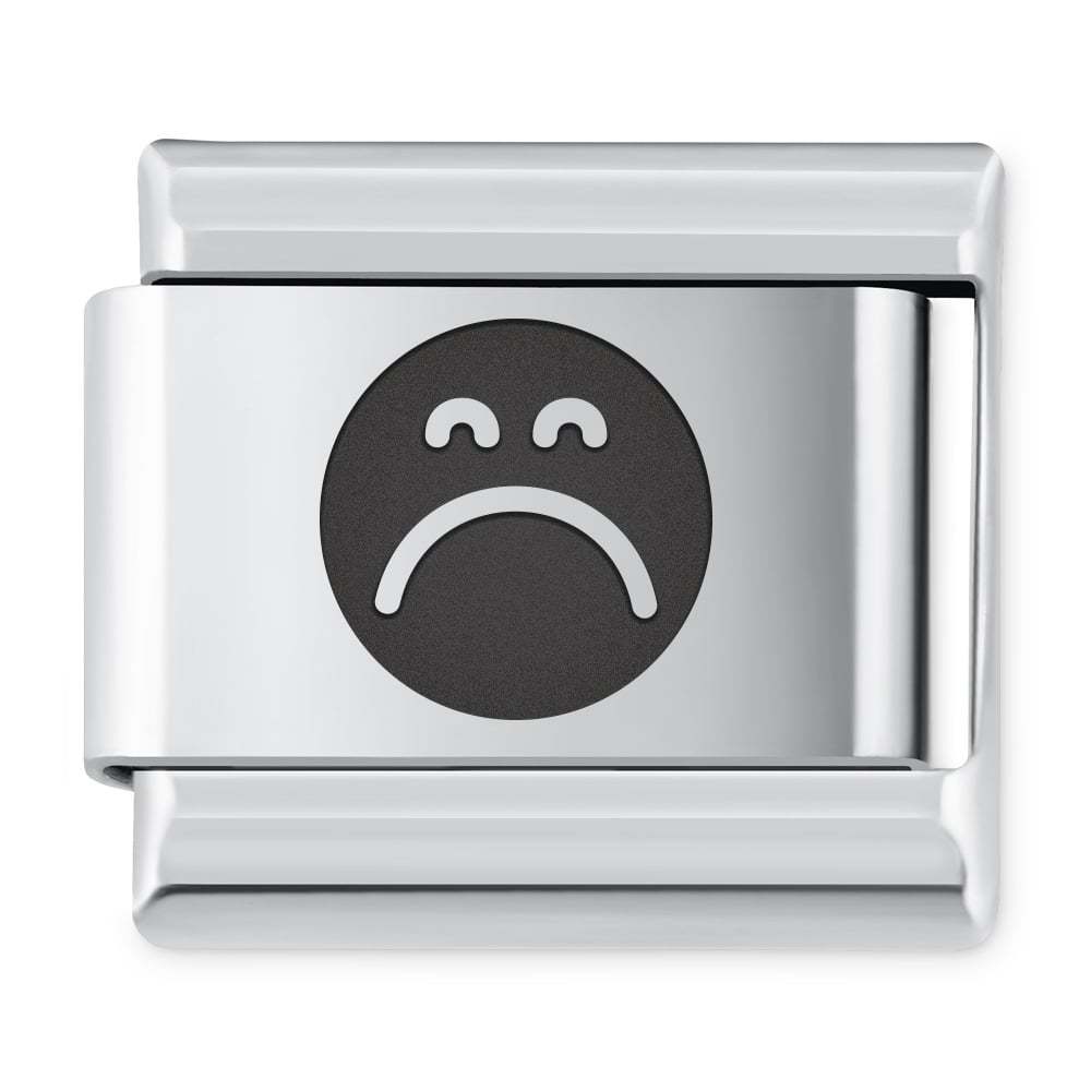 ITALIAN CHARMS Symbole Emocje Emotka Smutek