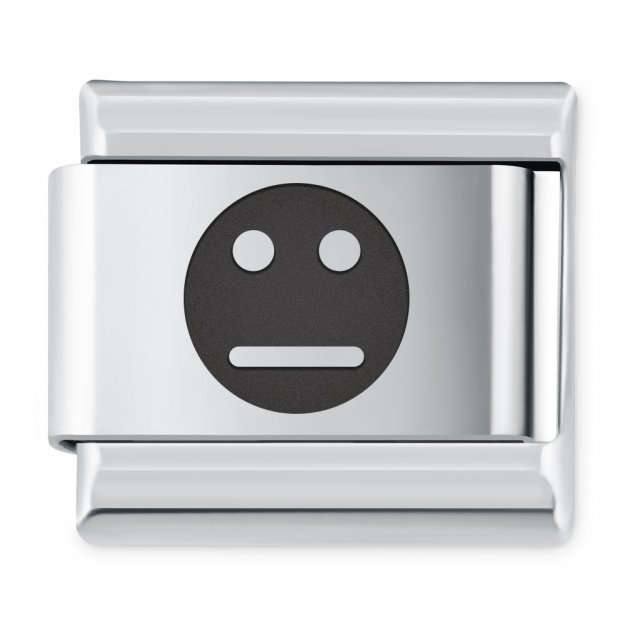 ITALIAN CHARMS Symbole Emocje Emotka Obojętność