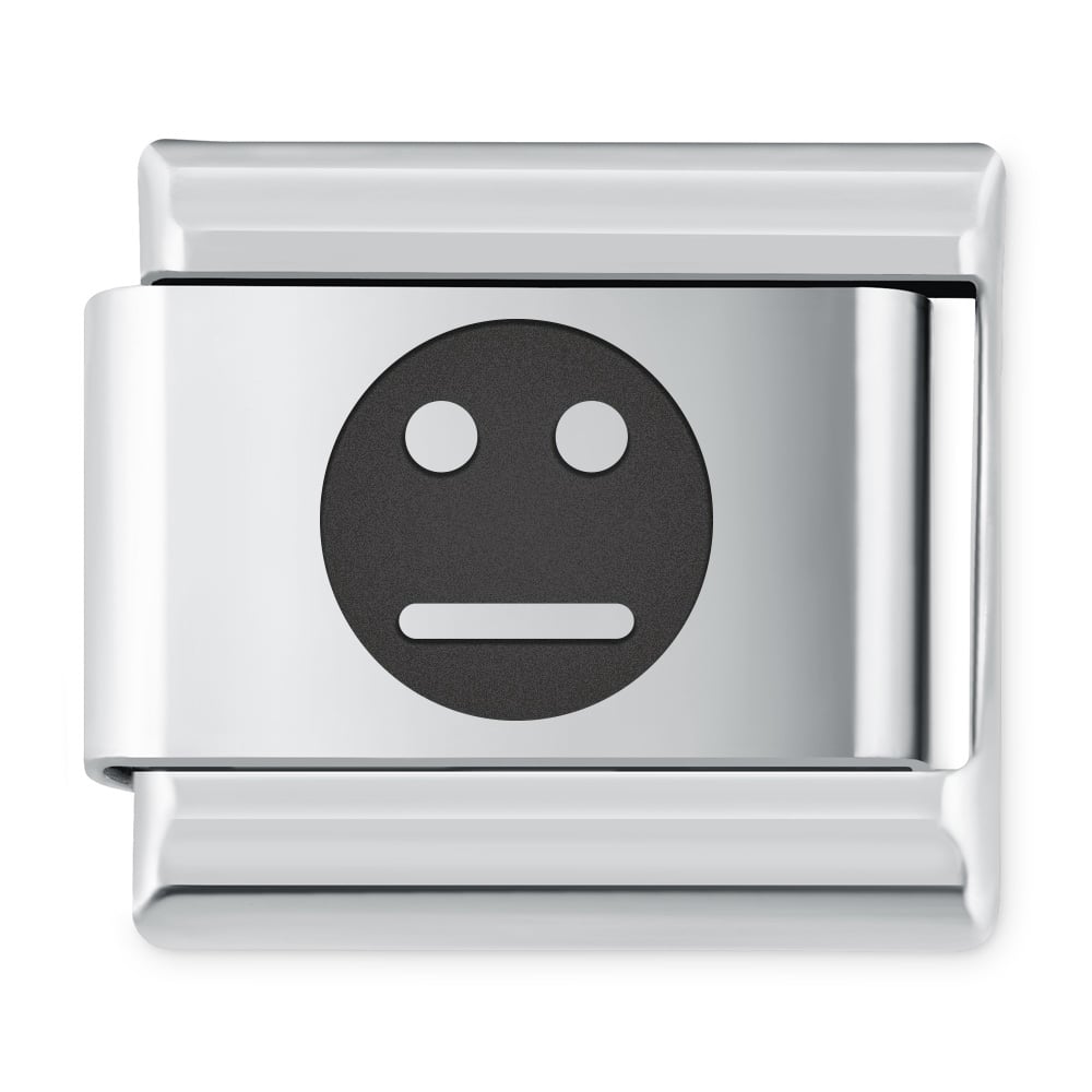 ITALIAN CHARMS Symbole Emocje Emotka Obojtno