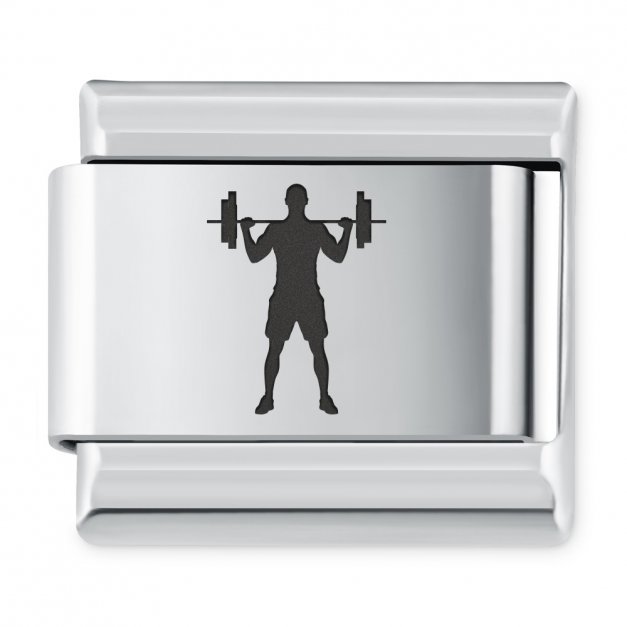 ITALIAN CHARMS Symbole Sportowe Podnoszenie Ciężarów