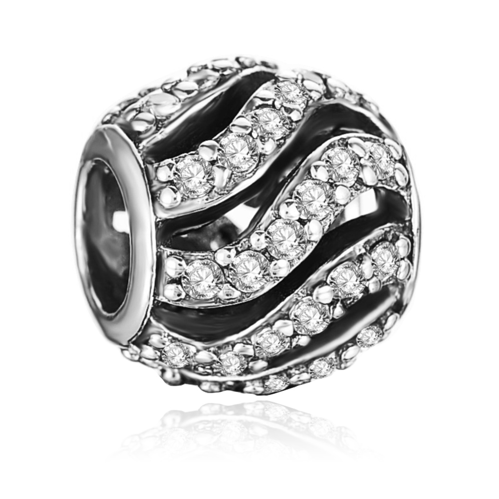 Charms Zawieszka Koralik 925 Szum Fal