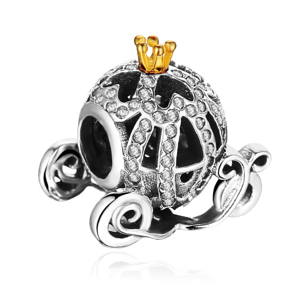 Charms Zawieszka Koralik 925 Zaczarowana Karoca
