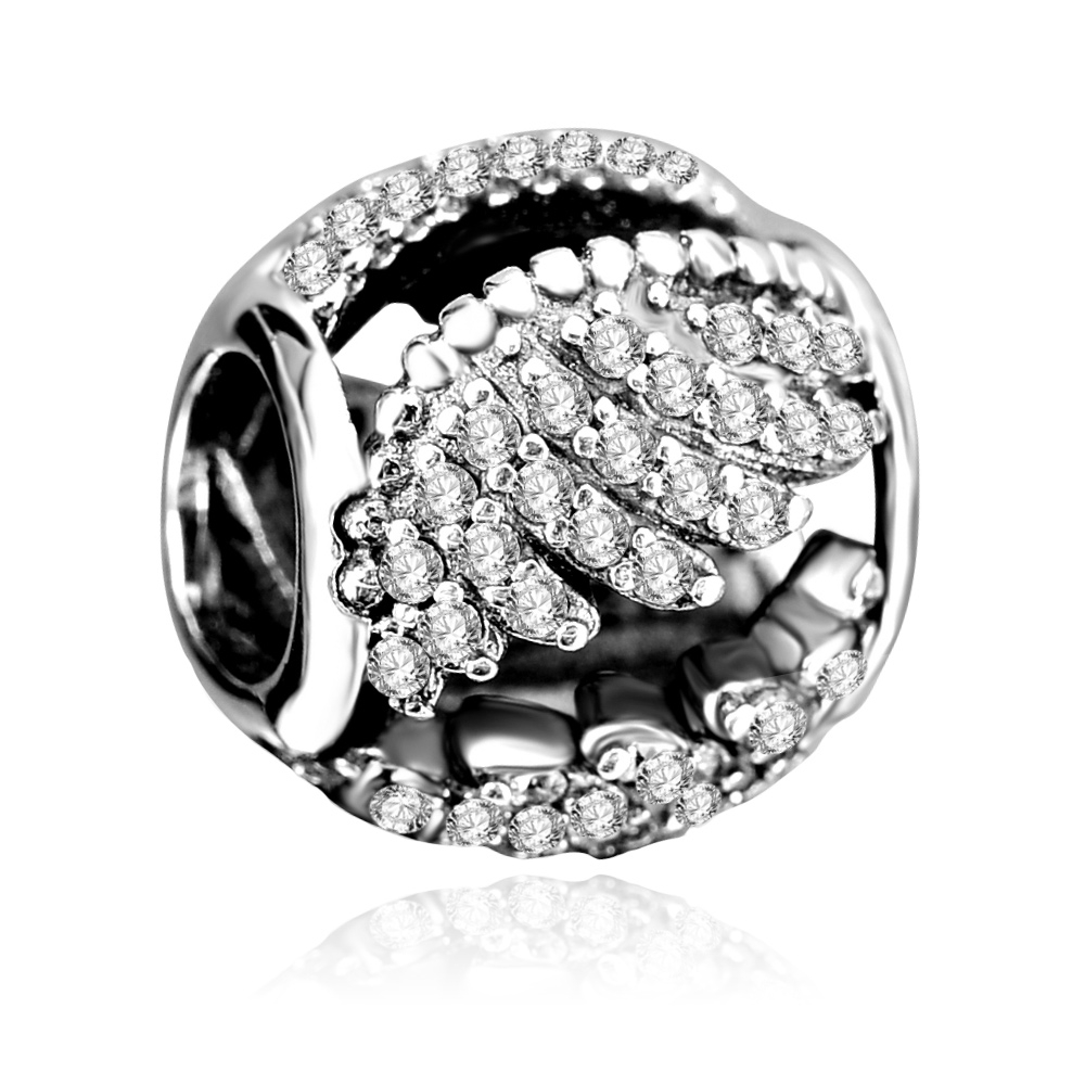 Charms Zawieszka Koralik 925 SKRZYDO ANIOA