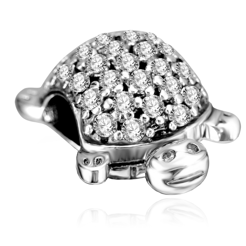 Charms Zawieszka Koralik 925 BRYLANTOWY ӣW