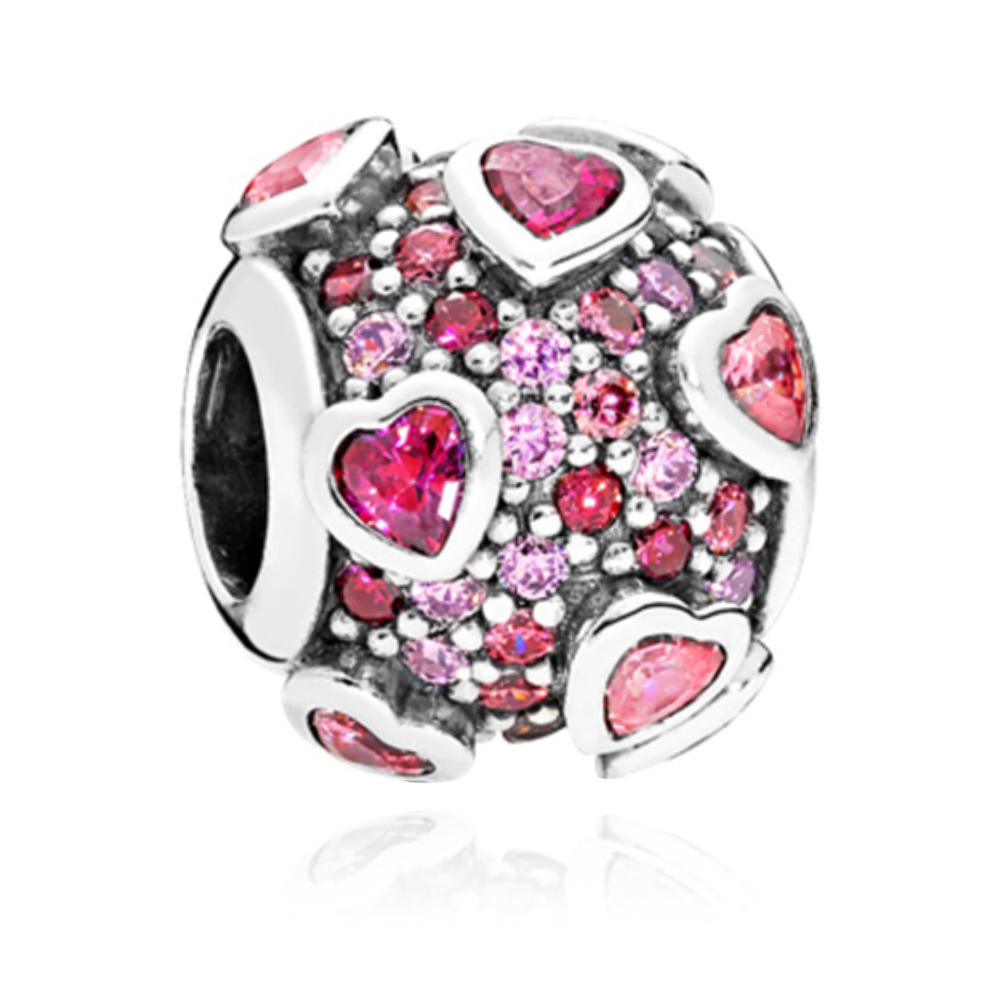 Charms Zawieszka Koralik 925 ZAKOCHANE GOWY