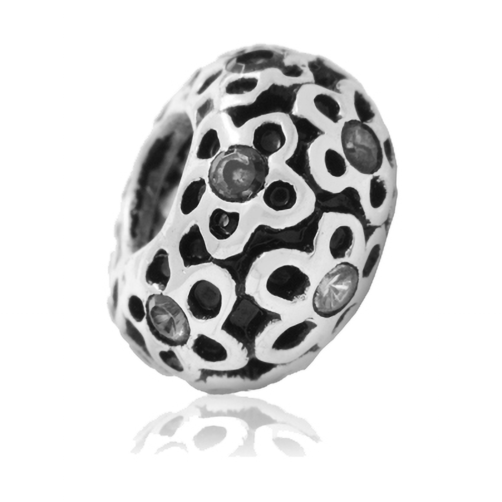 Charms Zawieszka Koralik Srebrny AUROWY BLASK