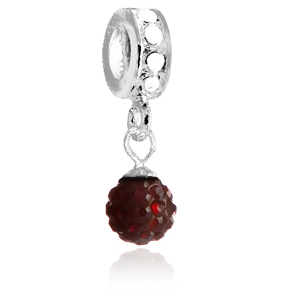 Charms Zawieszka Koralik Srebrny KRWISTA RӯA