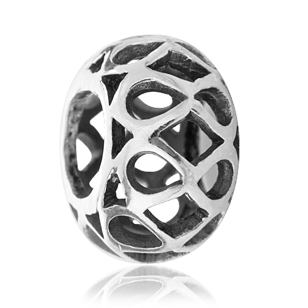 Charms Zawieszka Koralik Srebrny AUROWA KORONA
