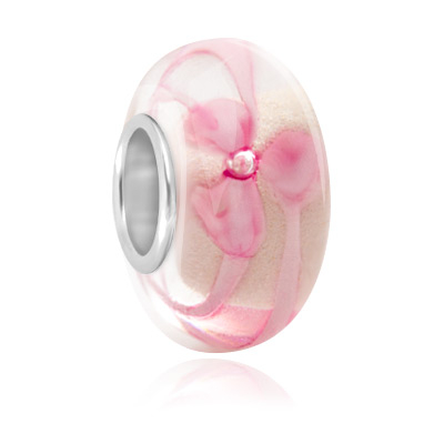 Charms Zawieszka Koralik 925 KWIATOWE KLEJNOTY