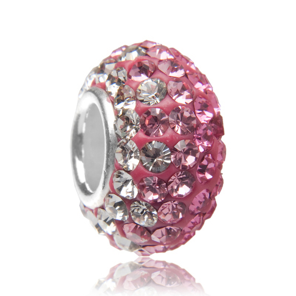 Charms Zawieszka Koralik 925 MALINOWA KSIʯNICZKA