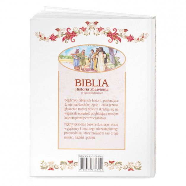 Biblia dla najmłodszych w etui z grawerem dla dziewczynki na chrzest
