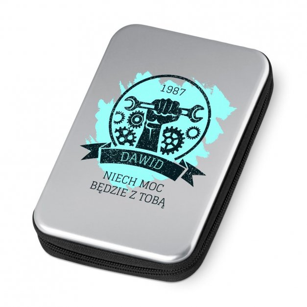 Narzędzia w etui zestaw z nadrukiem dla niego na urodziny
