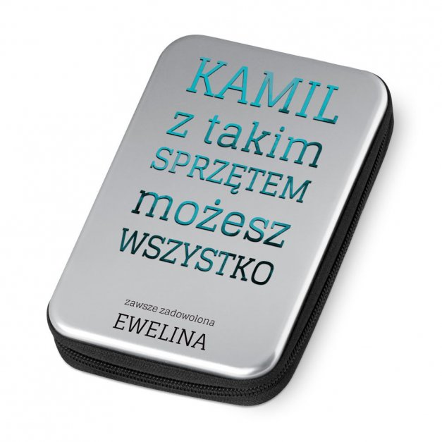 Narzędzia w etui zestaw z nadrukiem dla chłopaka męża