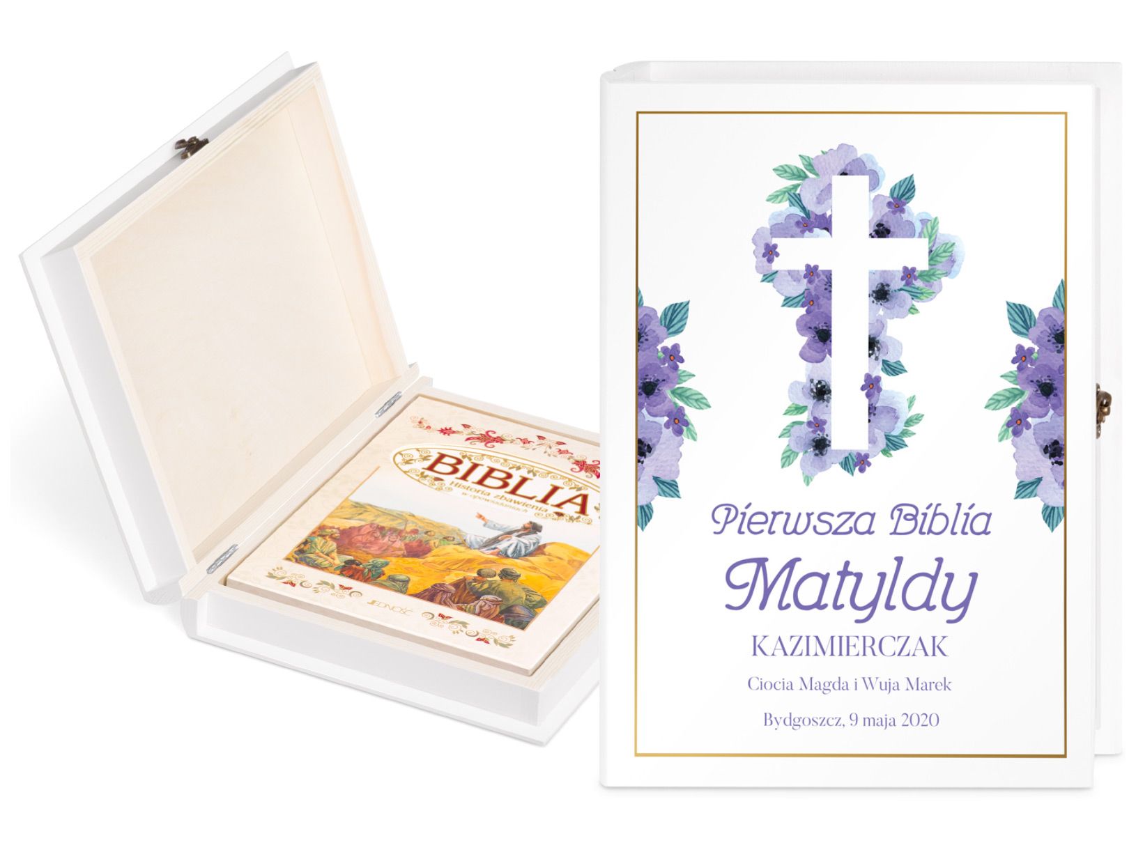 Biblia w etui z nadrukiem dla chopca dziewczynki