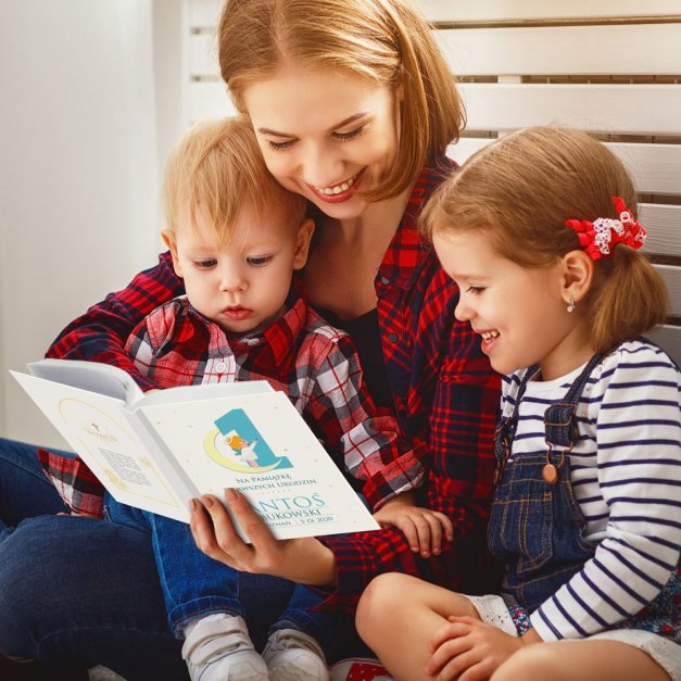 Biblia rozmiar M z nadrukiem dla chłopca na roczek