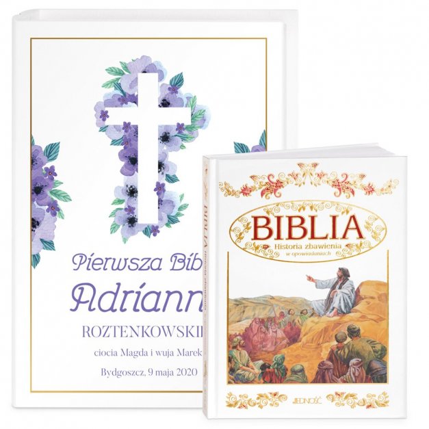 Biblia w etui z nadrukiem dla chłopca dziewczynki