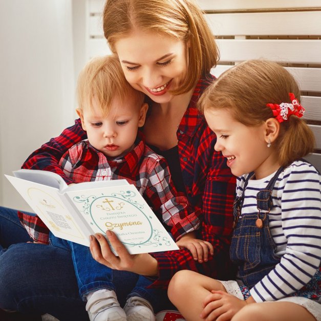 Biblia rozmiar M z nadrukiem dla chłopca na chrzest