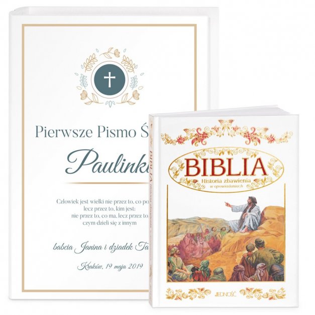 Biblia w etui z nadrukiem dla dziewczynki