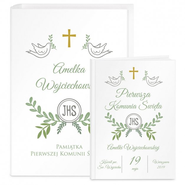 Biblia w etui z nadrukiem dla dziewczynki na komunię