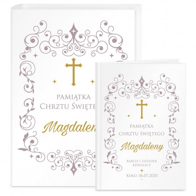 Biblia w etui z nadrukiem dla dziewczynki na chrzest