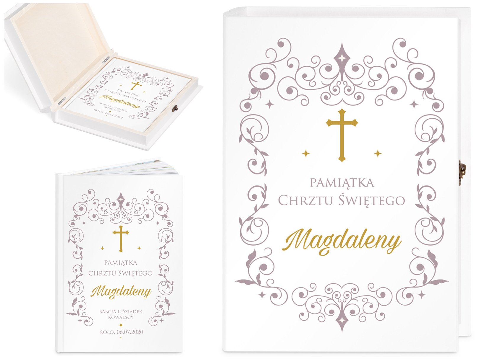 Biblia w etui z nadrukiem dla dziewczynki na chrzest