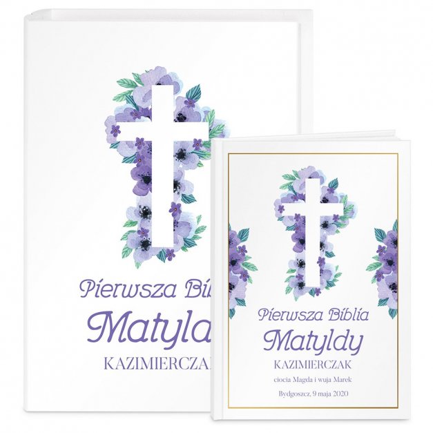 Biblia w etui z nadrukiem dla dziewczynki