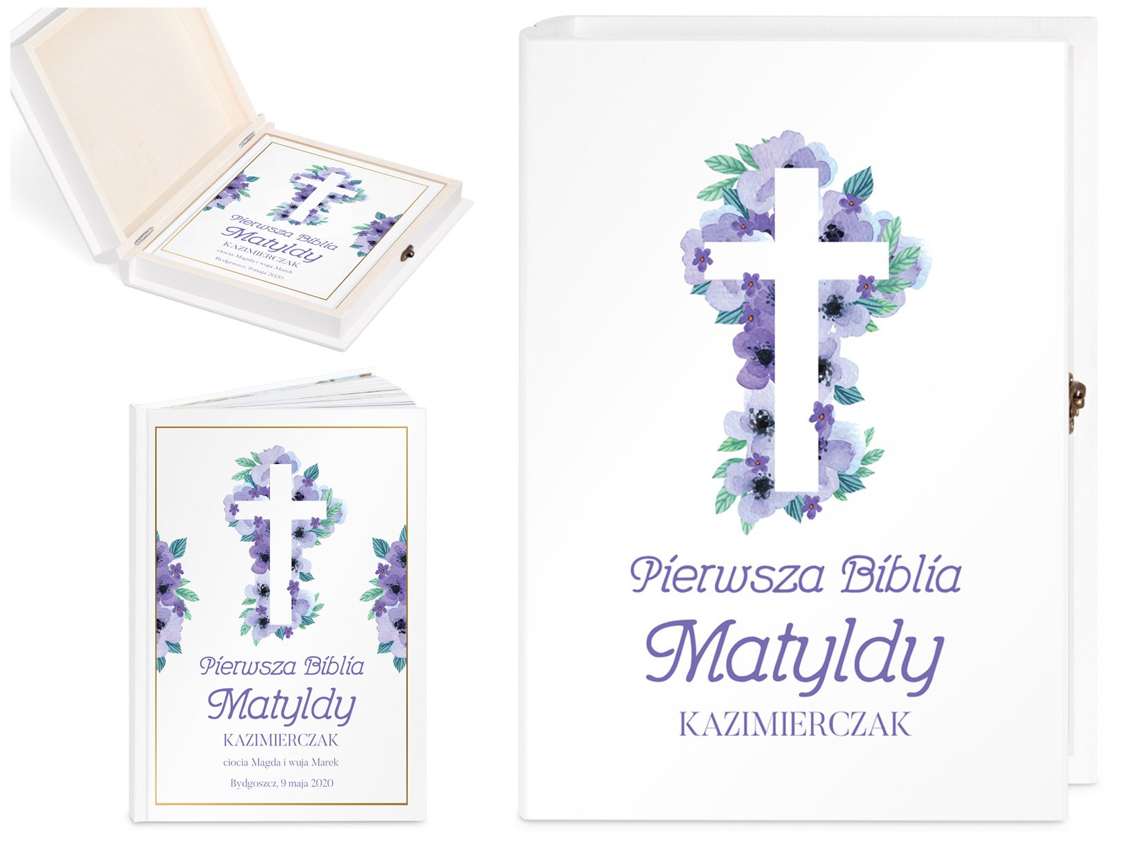 Biblia w etui z nadrukiem dla dziewczynki