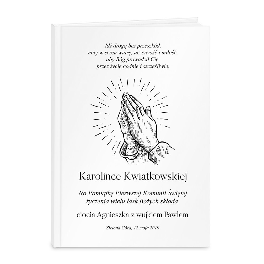 Biblia A4 z nadrukiem dla dziewczynki na komuni