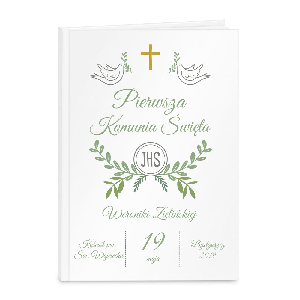 Biblia A4 z nadrukiem dla dziewczynki na komuni