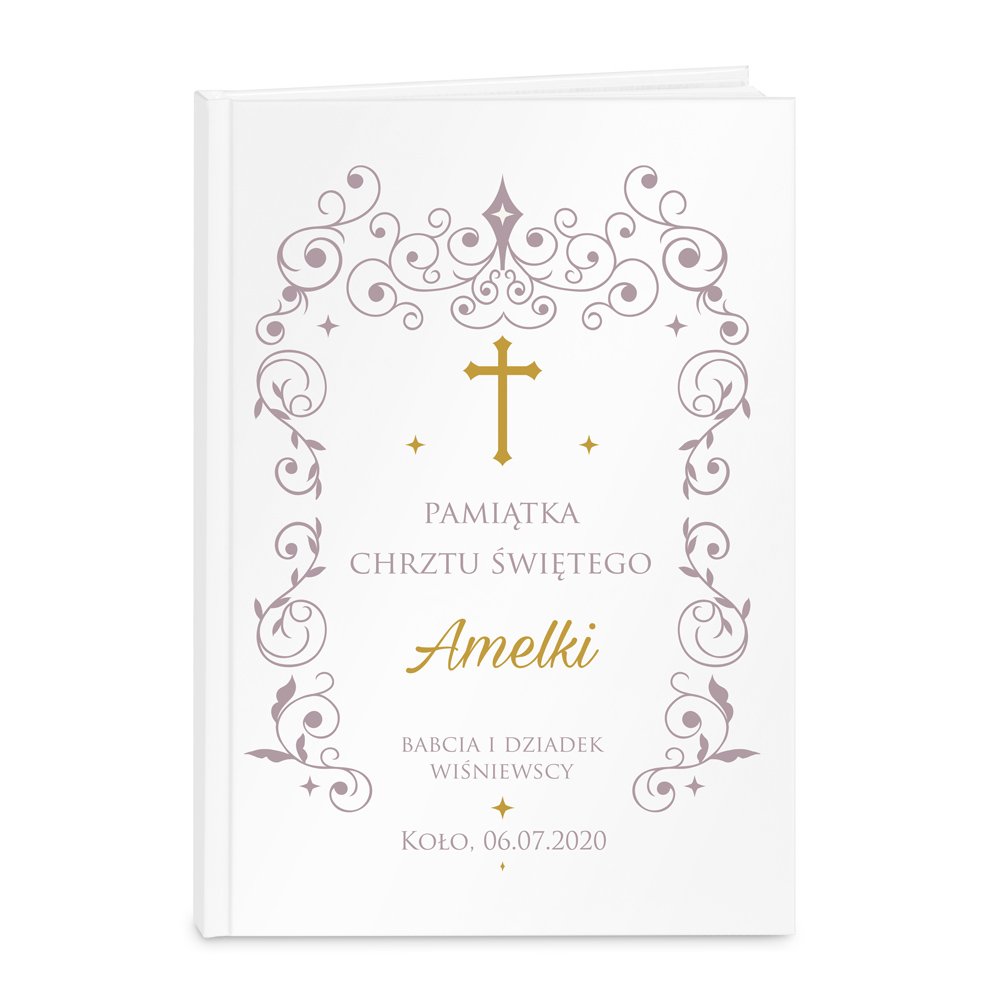 Biblia A4 z nadrukiem dla dziewczynki na chrzest