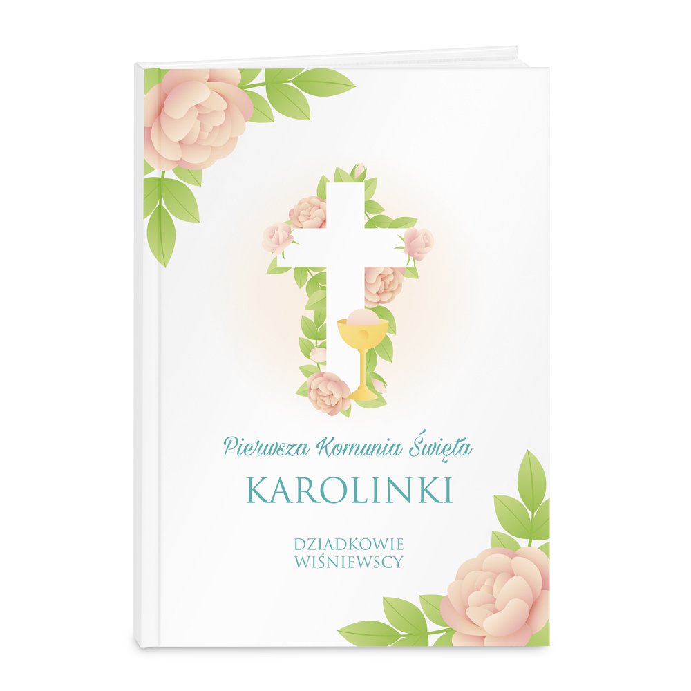 Biblia A4 z nadrukiem dla dziewczynki na komuni