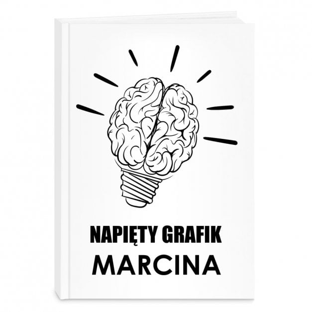 Planner kalendarz książkowy z nadrukiem dla niego grafika