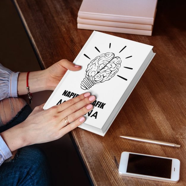 Planner kalendarz książkowy z nadrukiem dla niego grafika